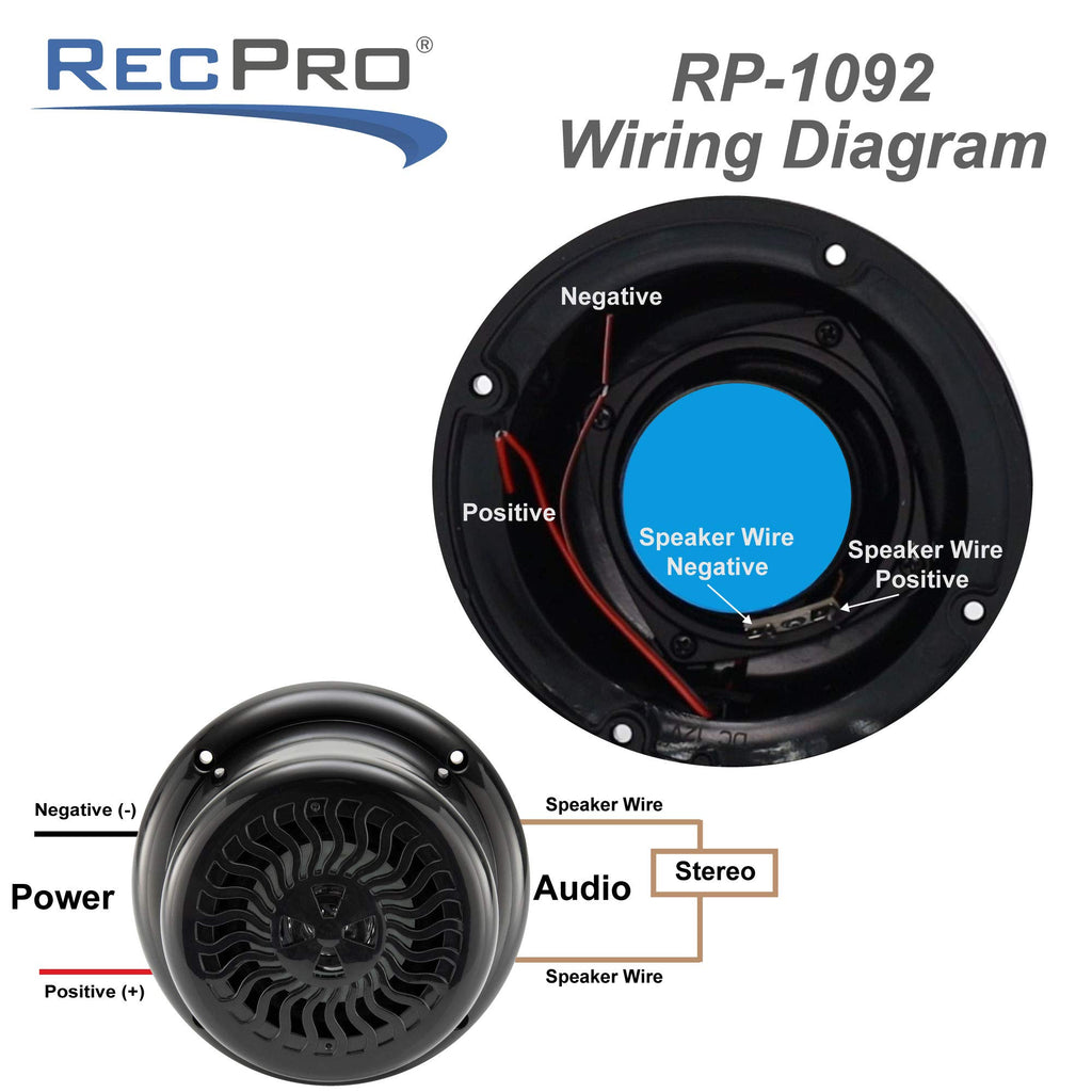 2 Pack 5.25" Black Flush Mount Speakers N200803