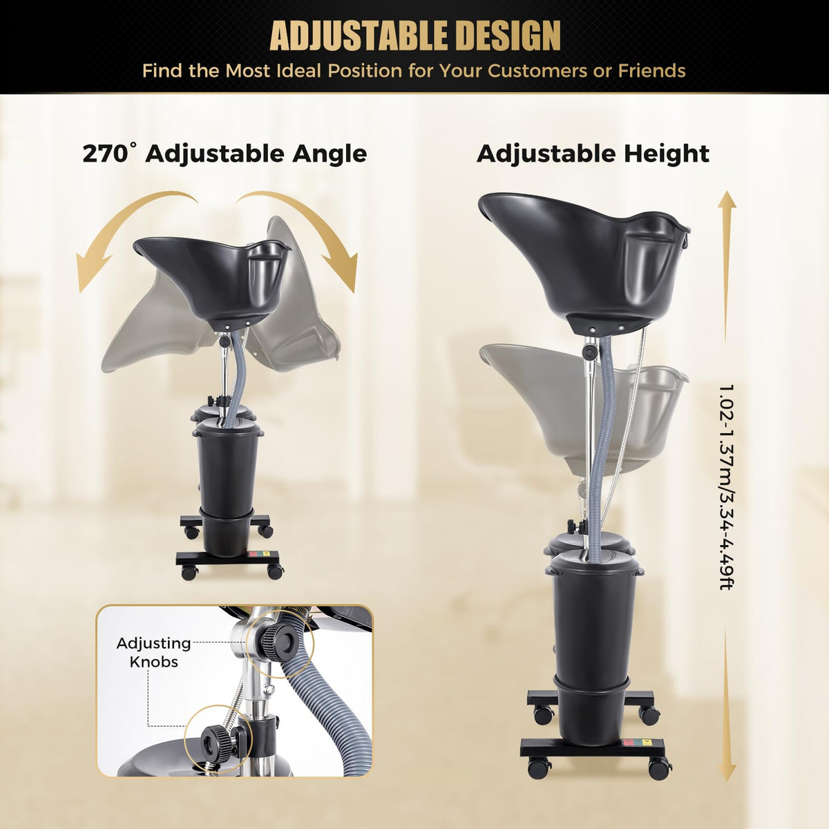 Portable Height Adjustable Shampoo Bowl N548790