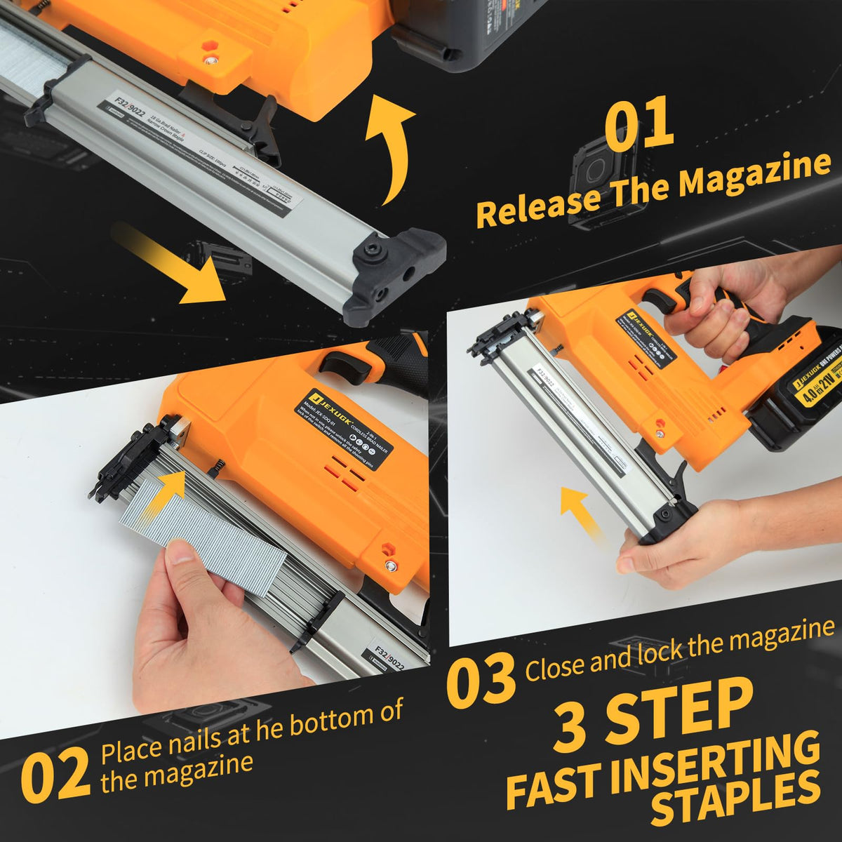 Cordless Nail Gun with Battery F3429
