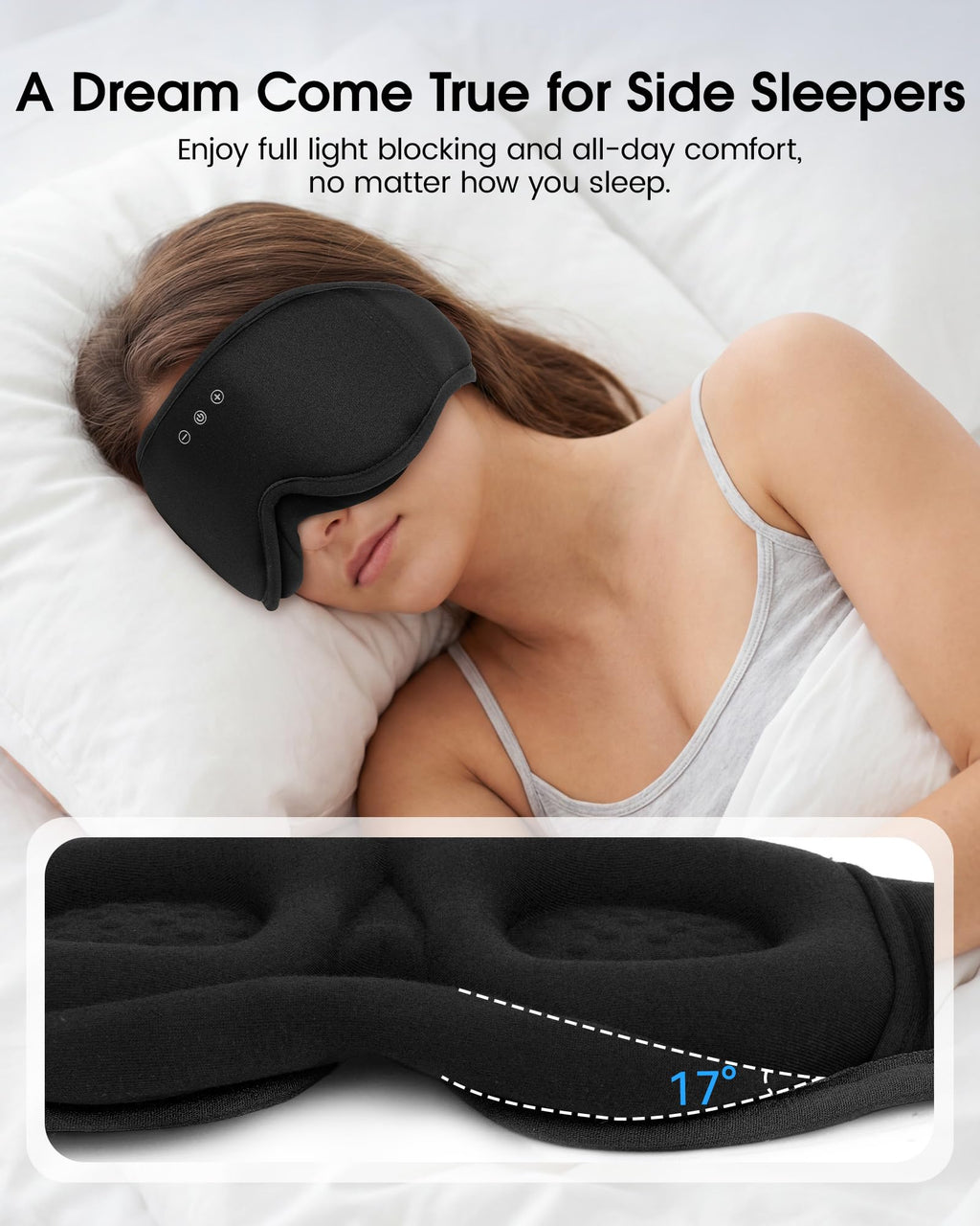 Sleep Mask Bluetooth Headphones P3040
