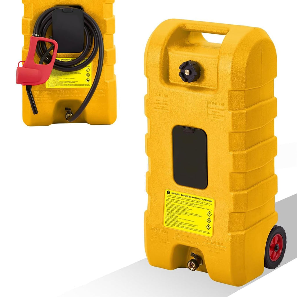15 Gallon Portable Gas Tank with Caster and 10Ft Hose A831326