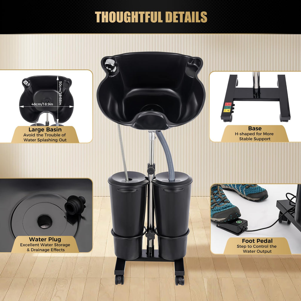 Portable Height Adjustable Shampoo Bowl N548790