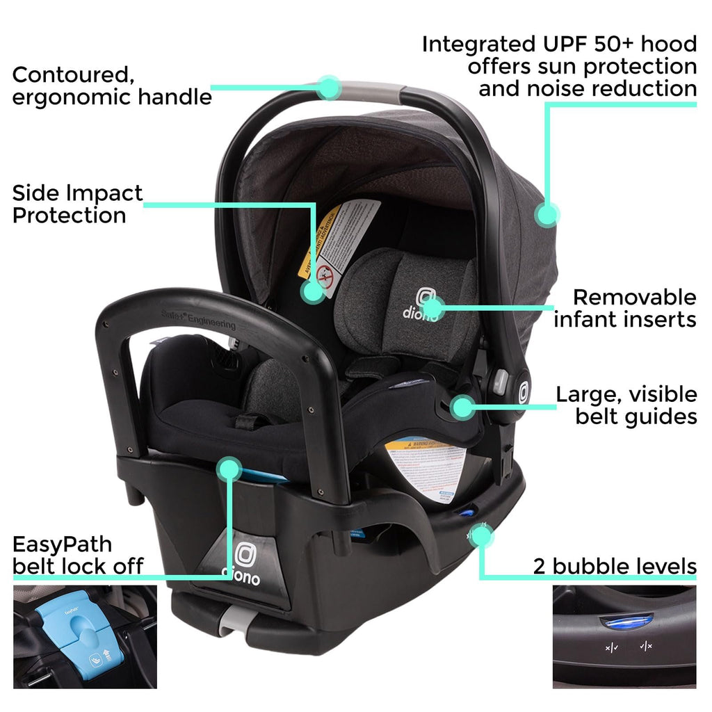 Infant Car Seat and Base, Rear-Facing 4-30lbs, Black J700733