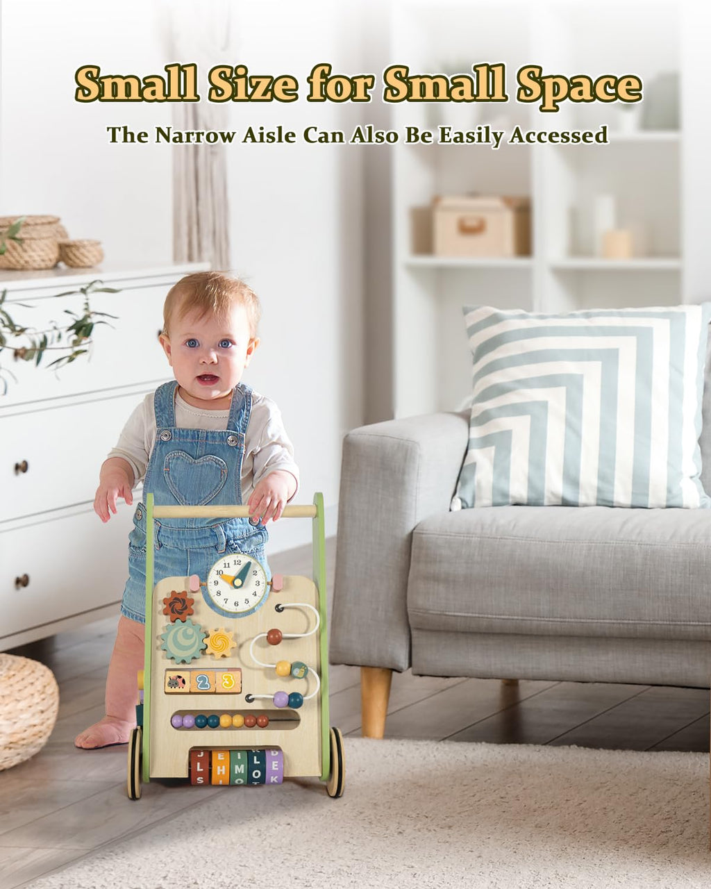 Wooden Push Walker with Wheels S87728