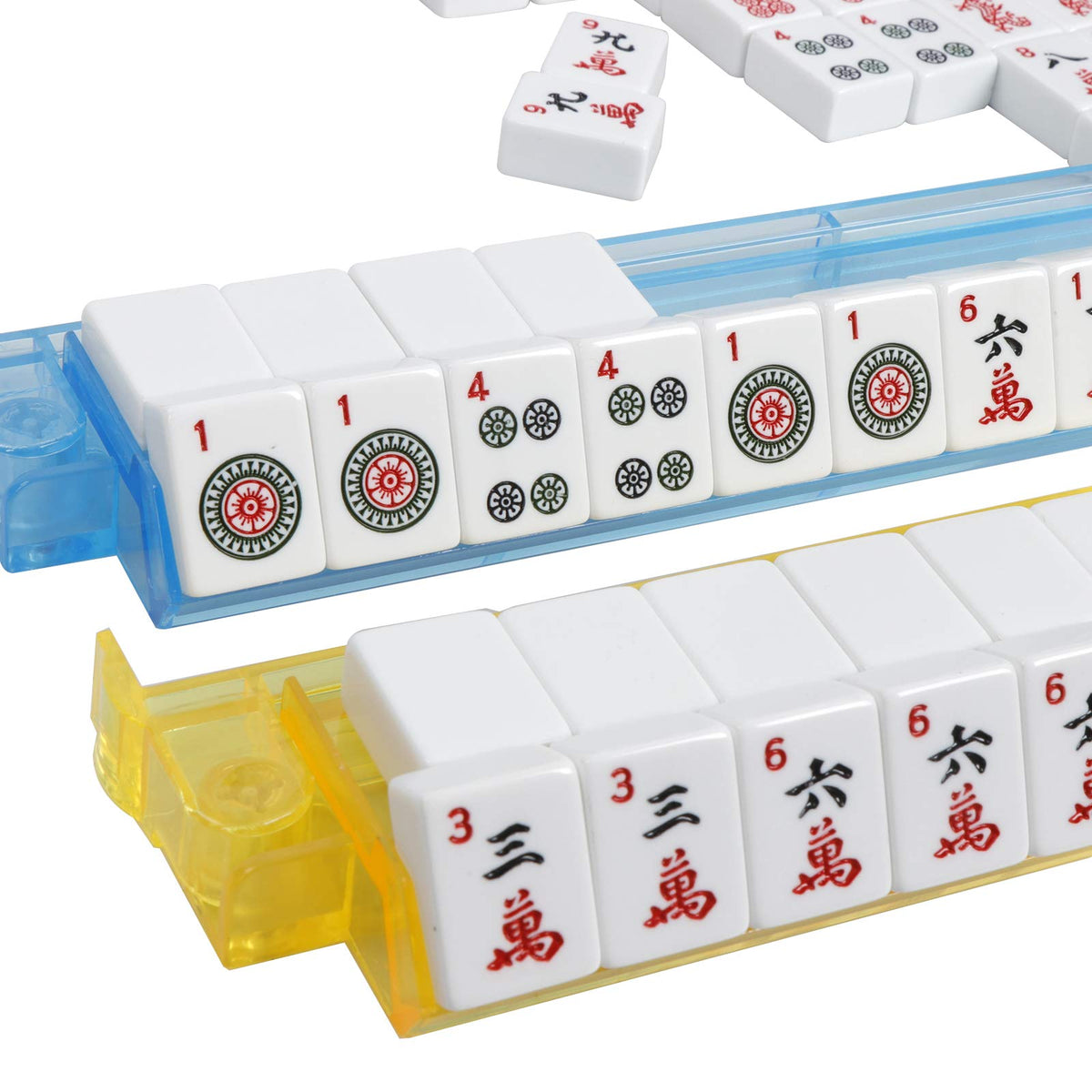 166 Tiles Mahjong Set with Racks Pushers Bag V617847