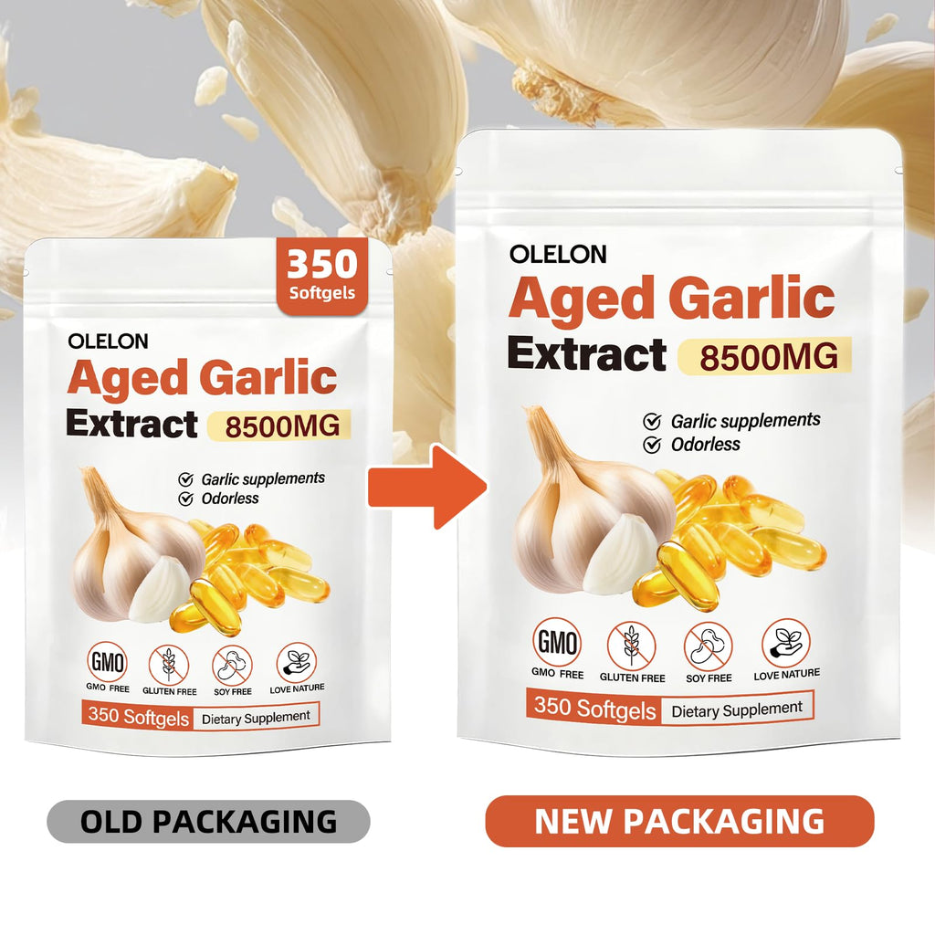 Aged Garlic Extract 350 Softgels Odorless Organic Garlic Supplement A1197
