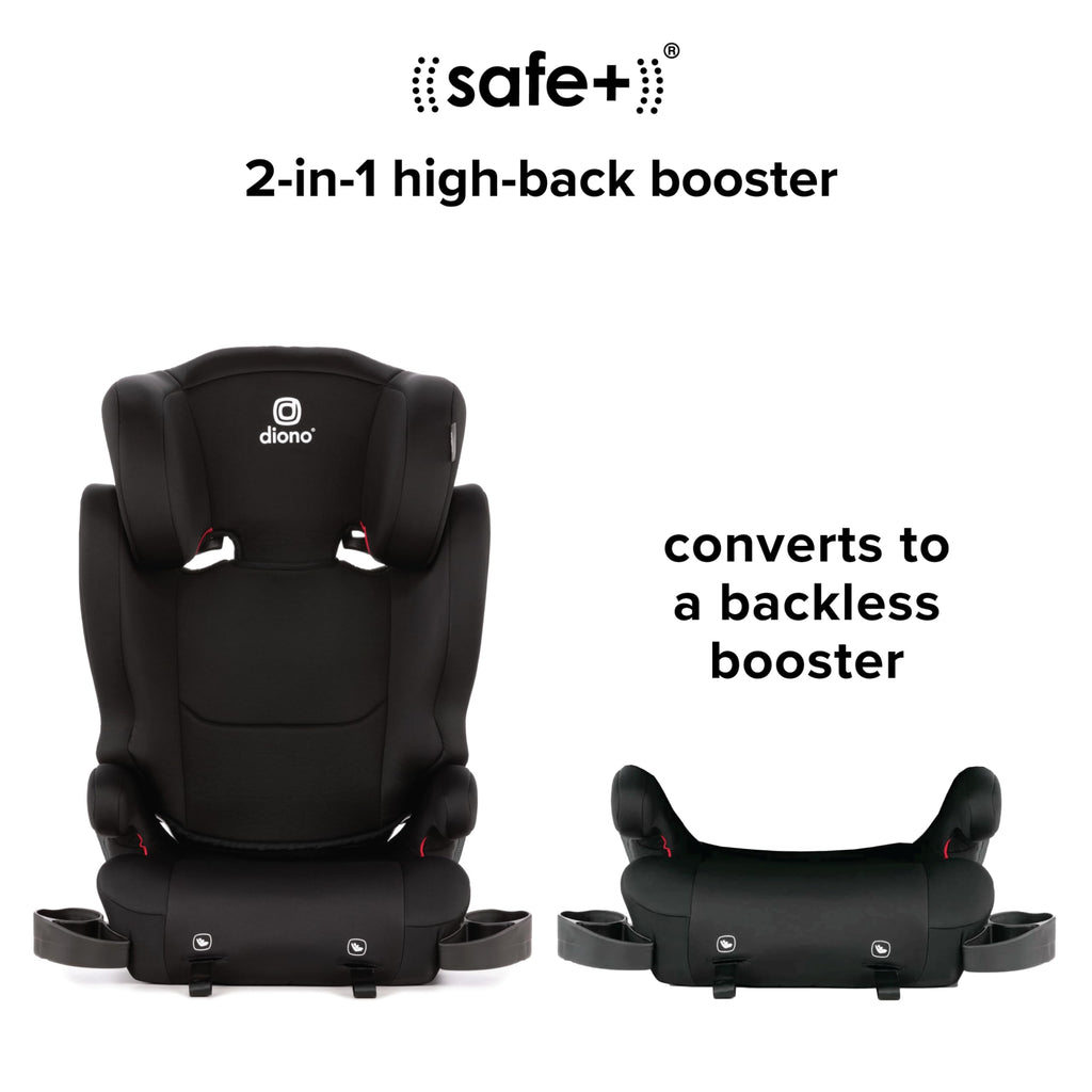 2-in-1 Belt Positioning Booster Seat, Black G4114