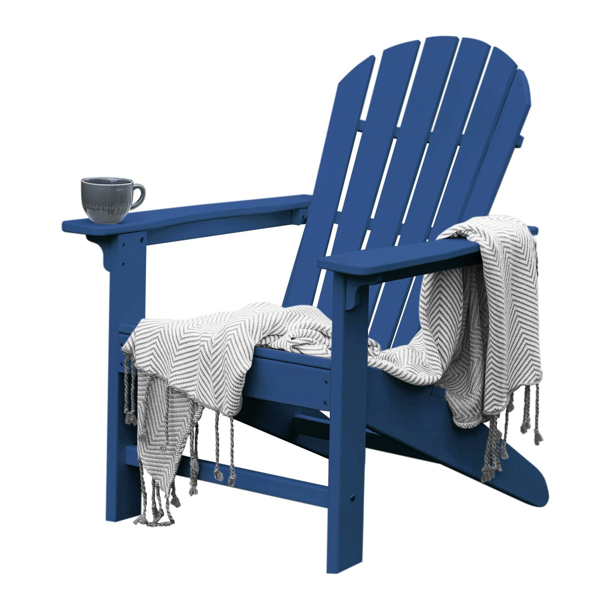HDPE All-Weather Adirondack Chair 380 lbs Capacity Dark Blue I399