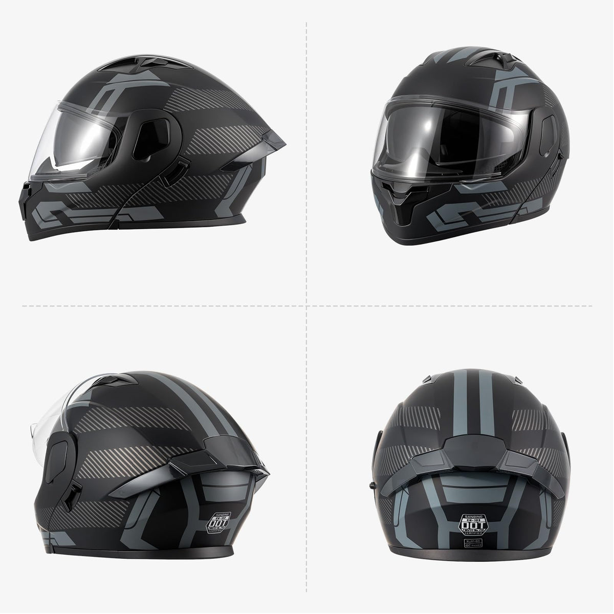 DOT Approved Modular Flip Up Motorcycle Helmet Y390701