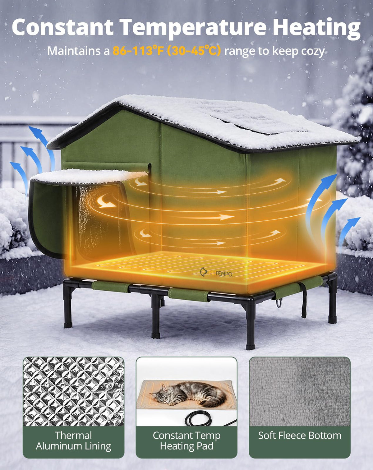 Heated Cat House P23268