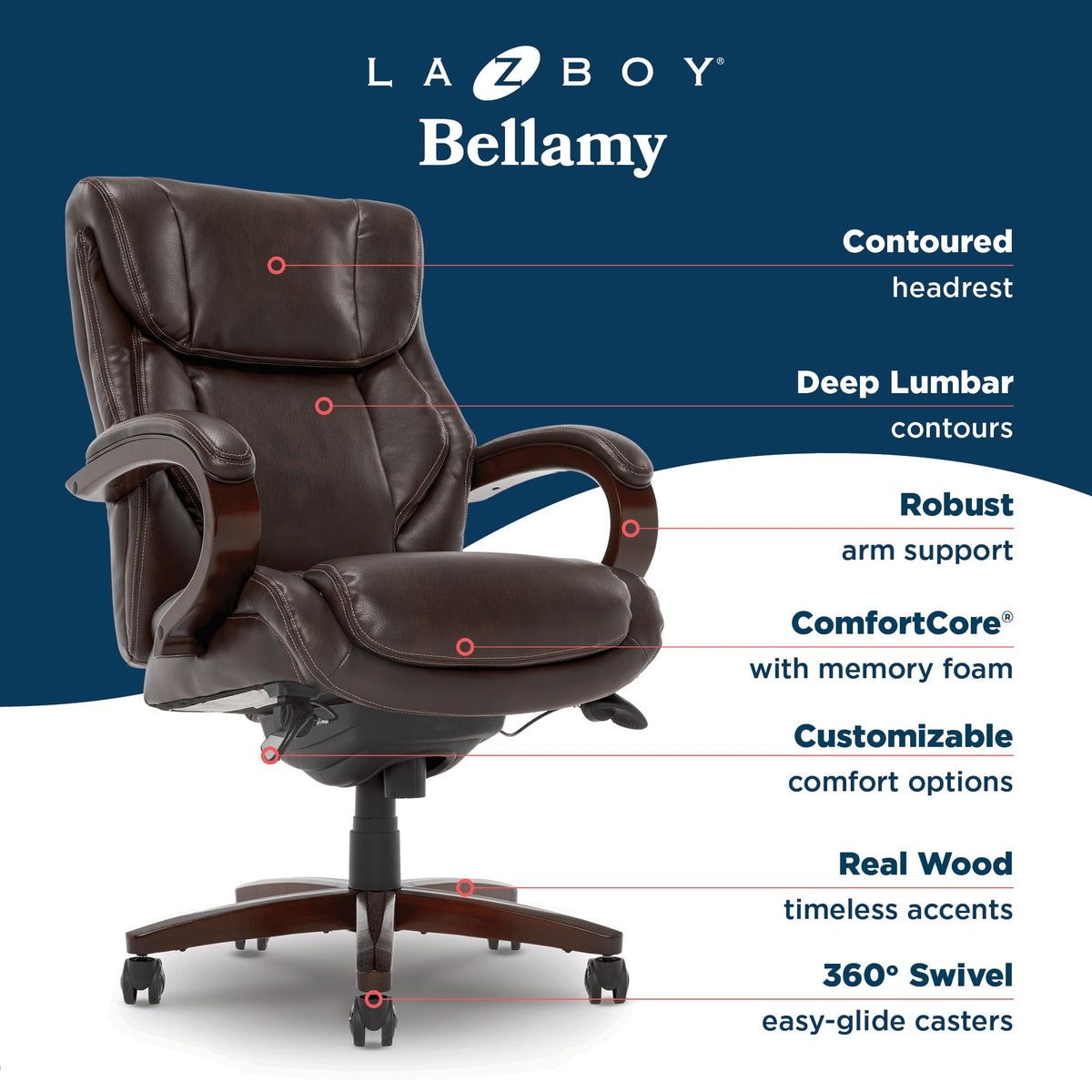 Executive Ergonomic Office Chair with Lumbar Support A440