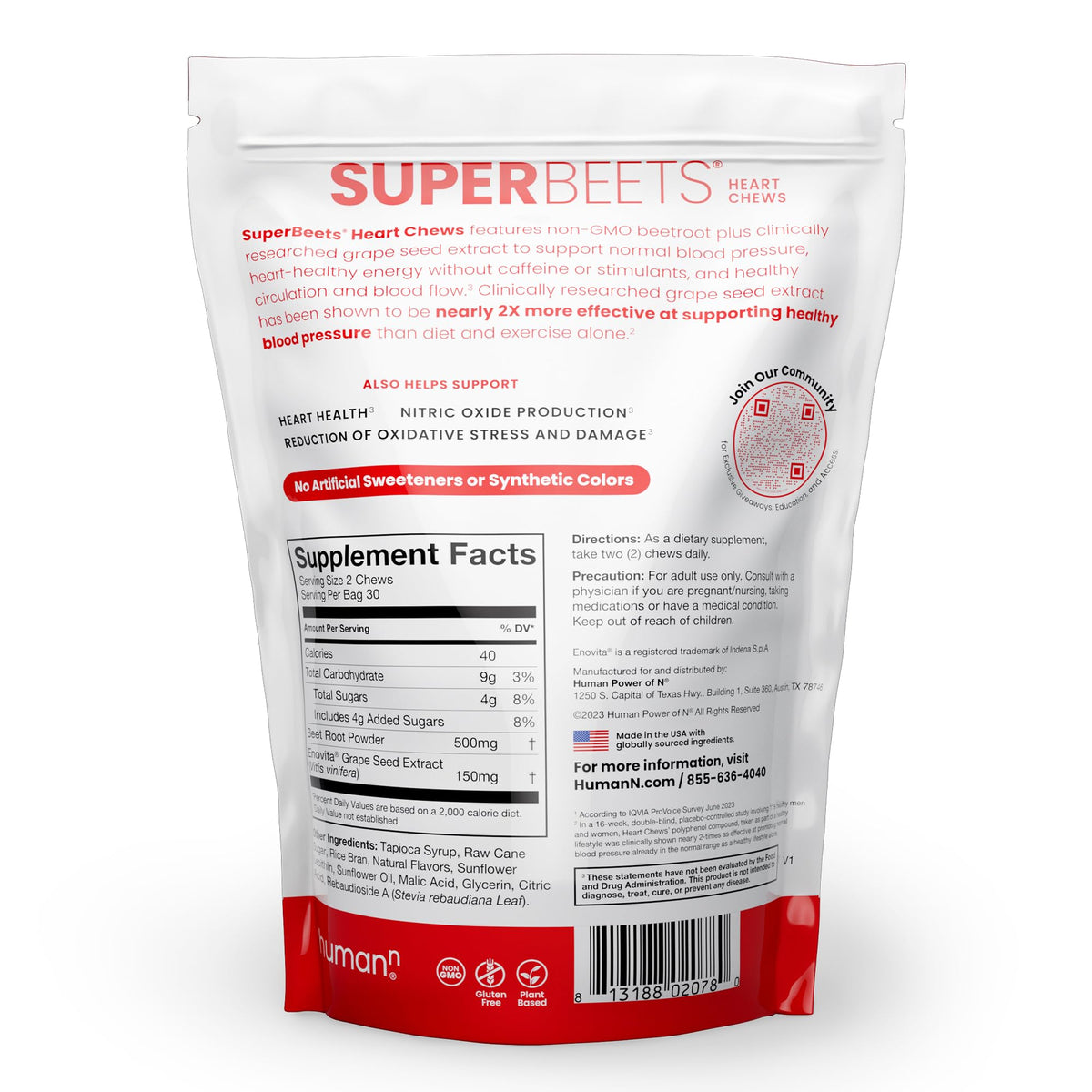 SuperBeets Heart Chews & SuperBerine Capsules W365