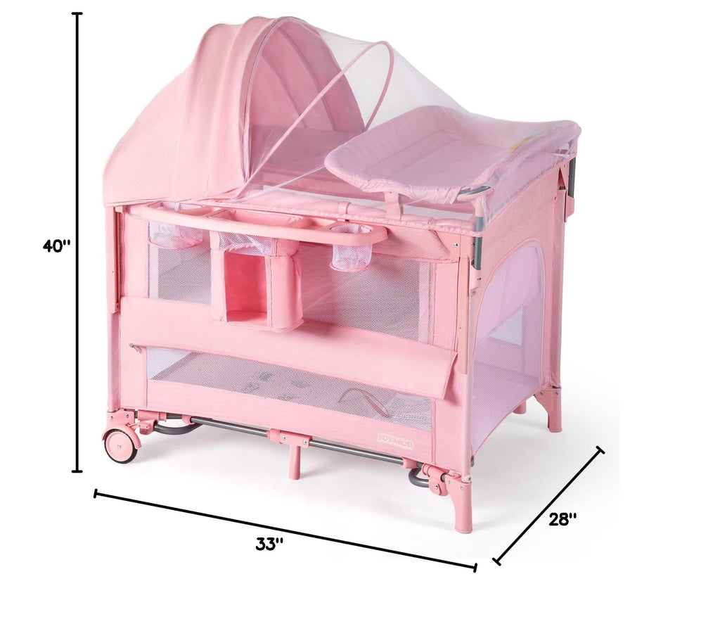9 in 1 Bedside Bassinet with Changing Table A7702