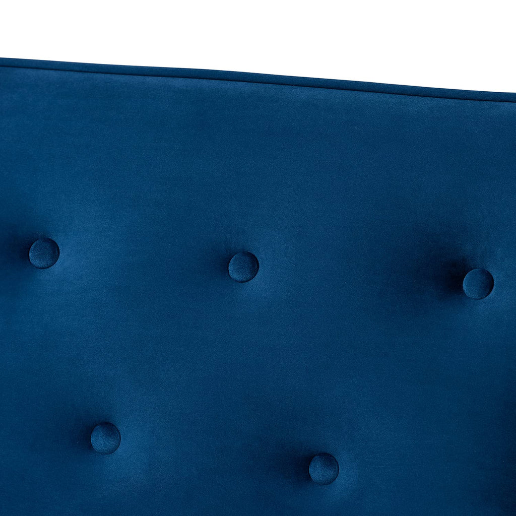 Navy Blue Velvet Upholstered 3-seater Sofa Z7723