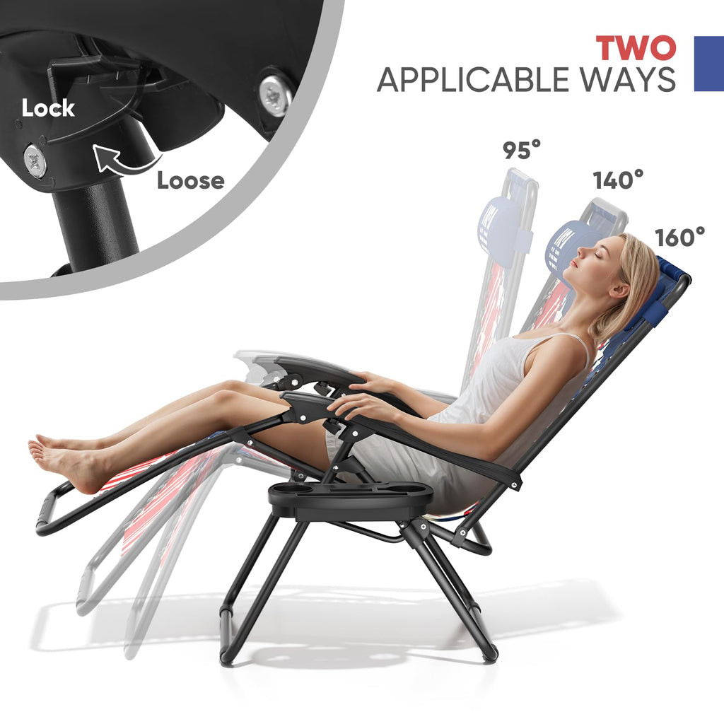Zero Gravity Reclining Camping Chairs 2 Pack N957797