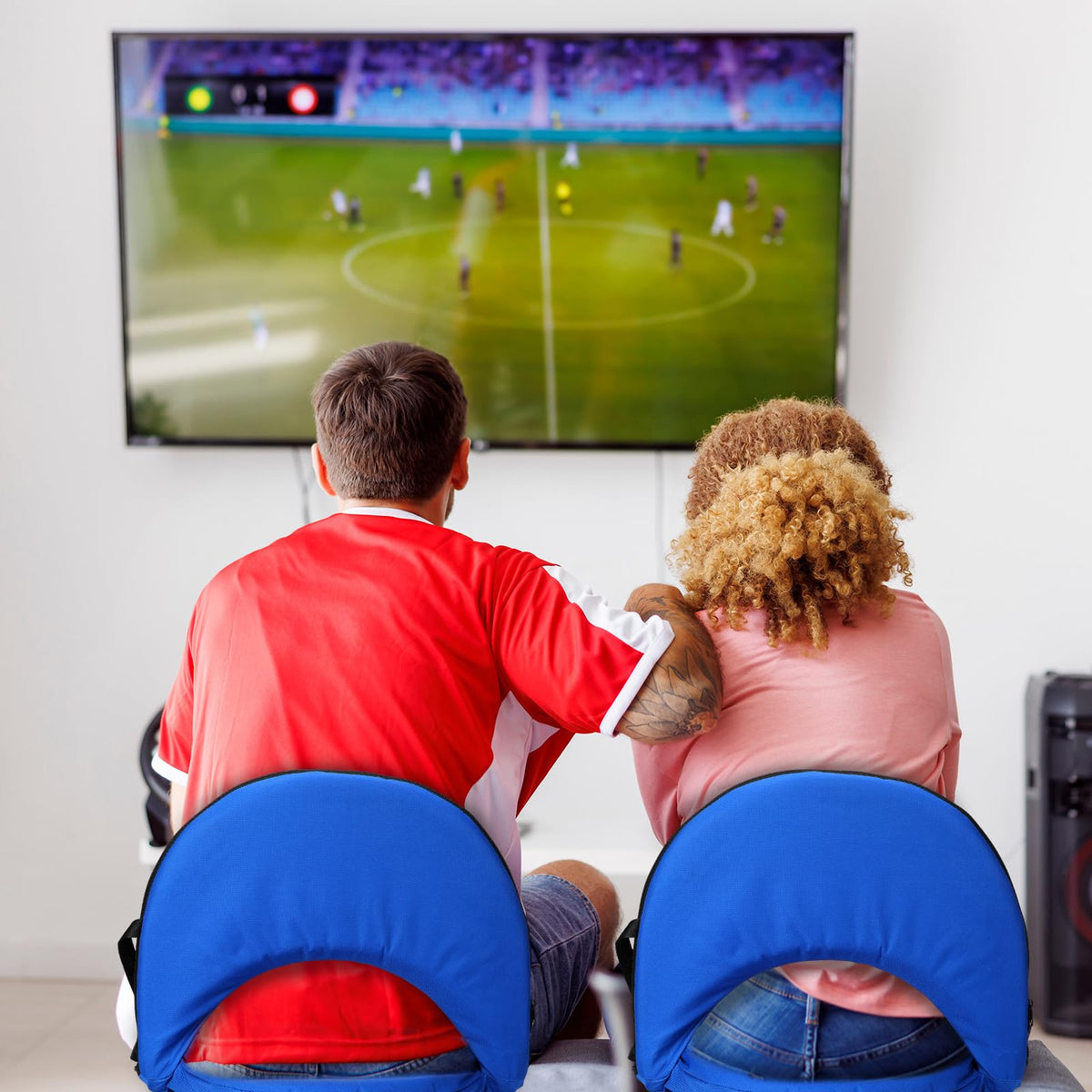 4 Pcs Adjustable Folding Portable Stadium Seats with Back Q50174