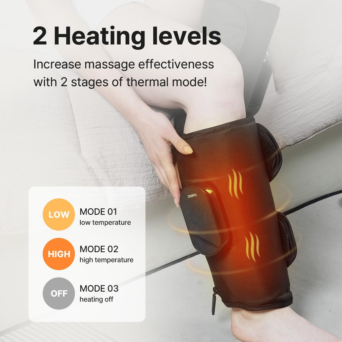 Heated Air Compression Cordless Leg Massager with Extension (Pair) U433422