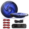 4 Inch 80W Bluetooth Waterproof Marine Speakers 2 Way Black X8132