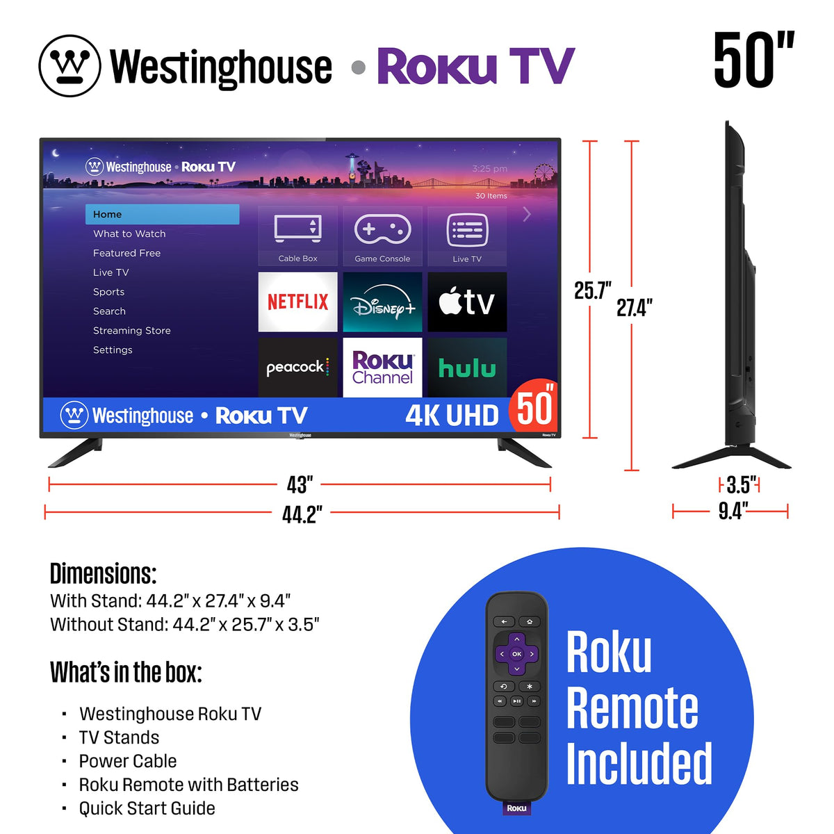 4K 50 Inch TV and 3.1.2 Sound Bar R467