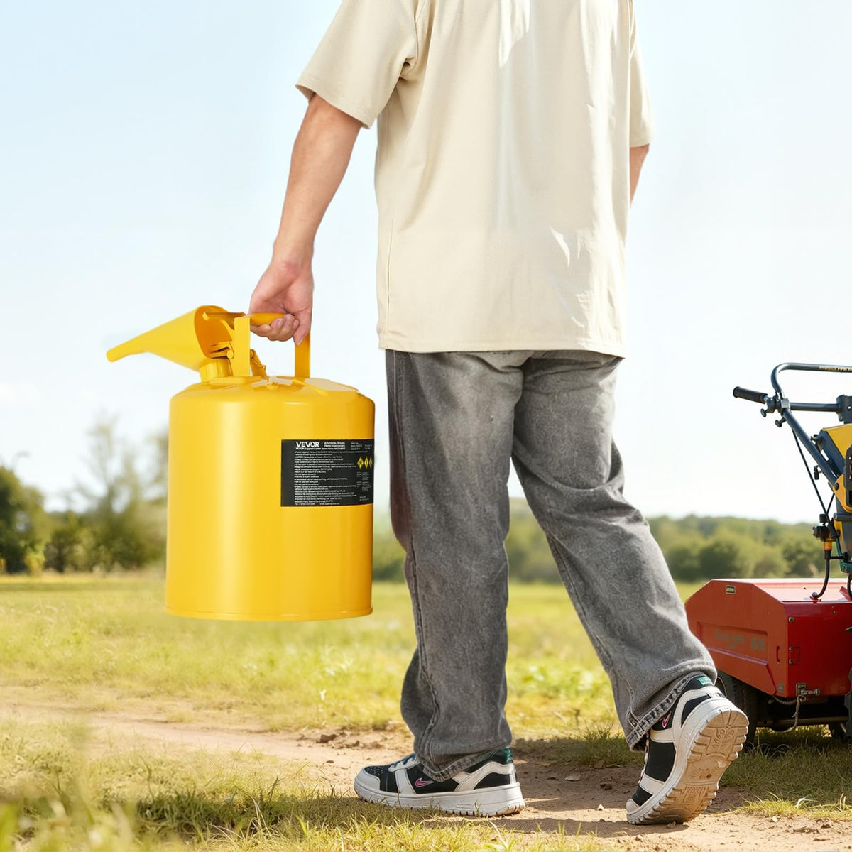 5 Gallon Type I Yellow Metal Container with Flame Arrester Q2786