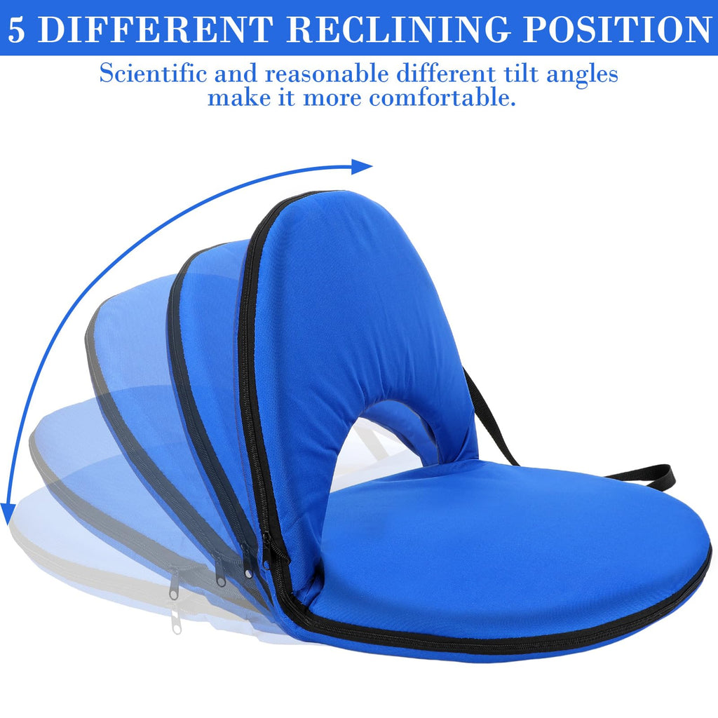 4 Pcs Adjustable Folding Portable Stadium Seats with Back Q50174