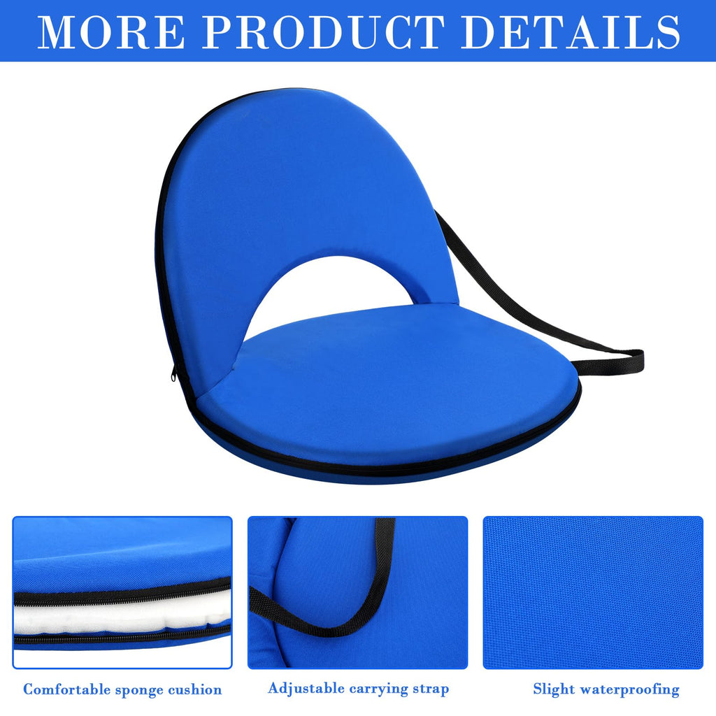 4 Pcs Adjustable Folding Portable Stadium Seats with Back Q50174