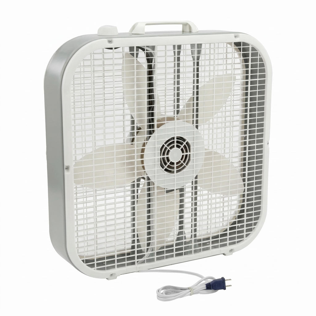 20 Inch 3 Speed White Box Fan M5680
