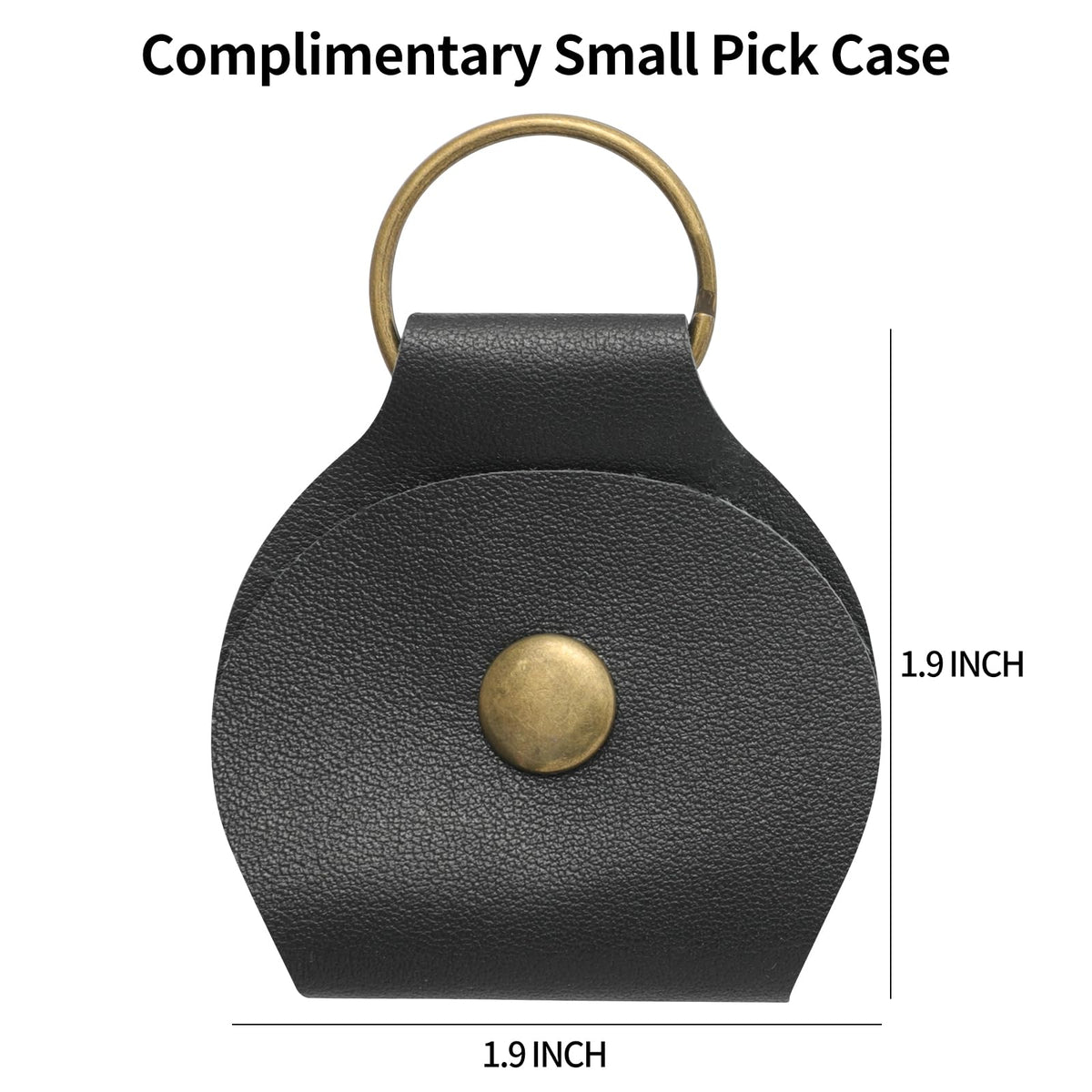 Leather Guitar Pick Case Holder Box Y59144