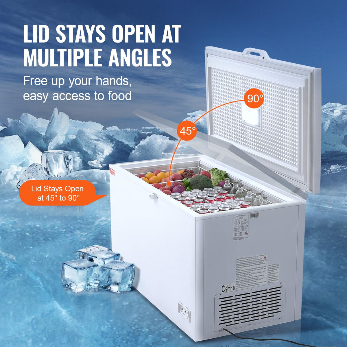 12.8 Cu.ft Chest Freezer with 4 Removable Baskets F14216
