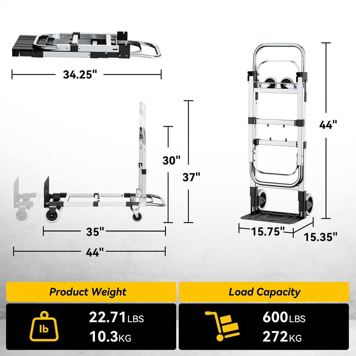 3-in-1 Convertible Dolly Cart C86107