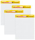 Self-Stick Easel Pad Value Pack, Quadrille Rule, 25 x 30, White, 30 Sheets, 4/Carton W518