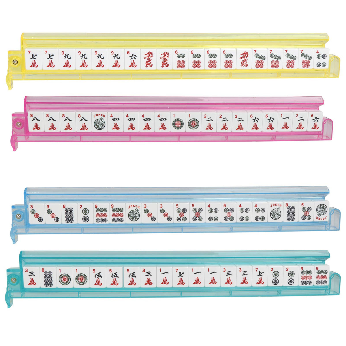 166 Tiles Mahjong Set with Racks Pushers Bag V617847