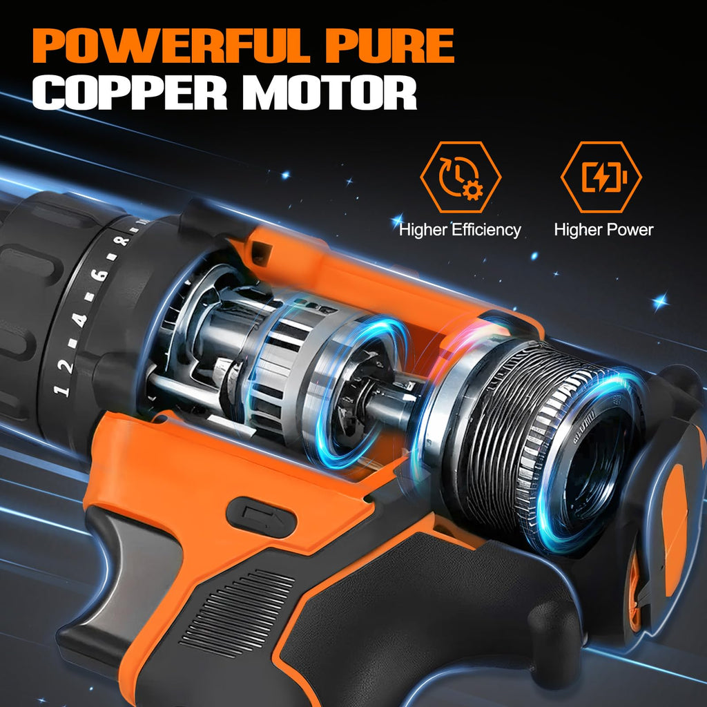 21V Cordless Drill Set with Battery Charger Y205878