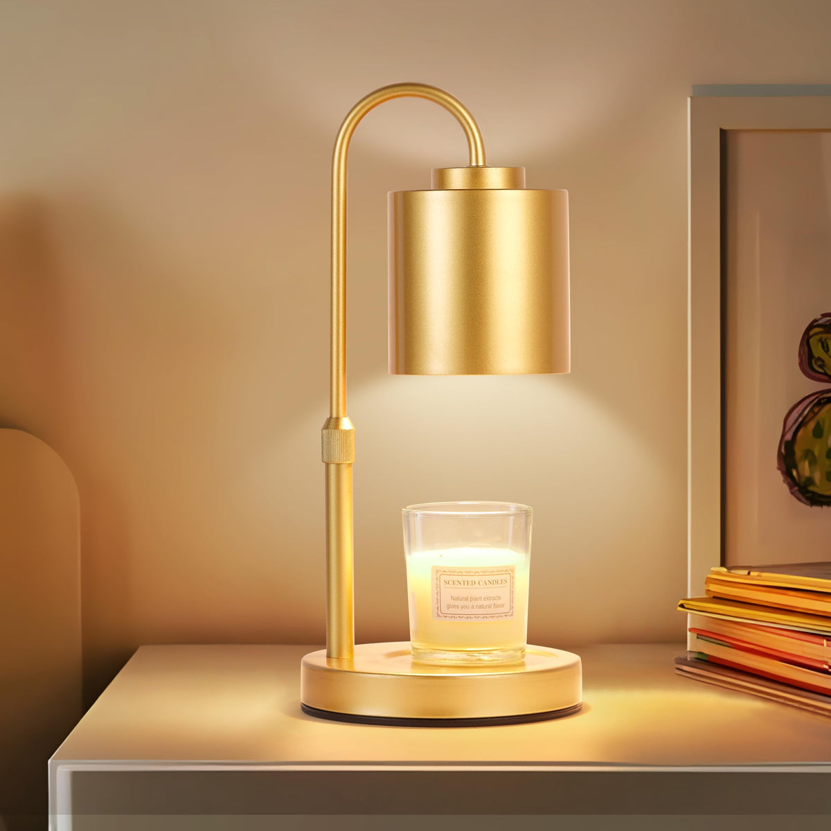 Height Adjustable Electric Candle Warmer Lamp with Timer & Dimmer F35428