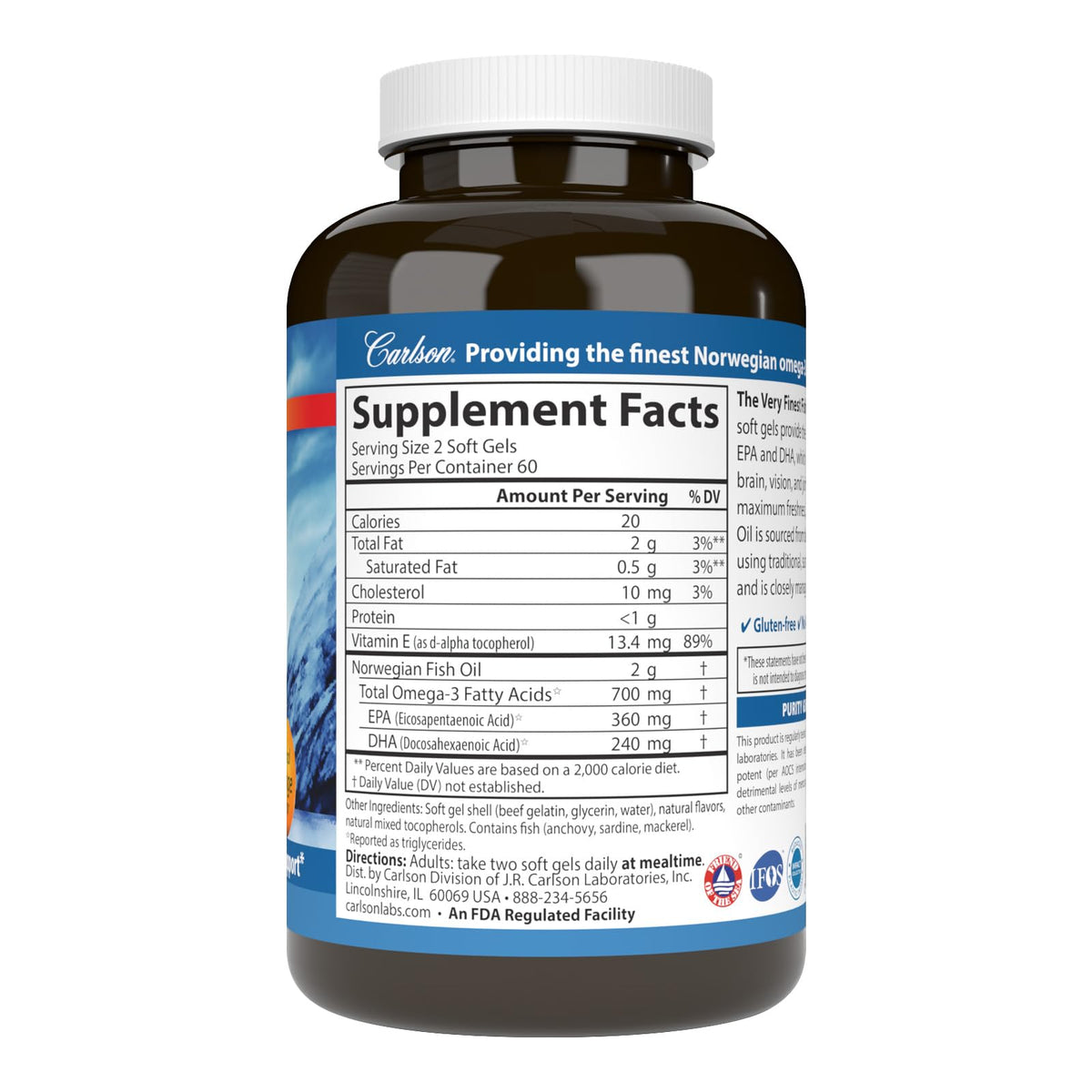 Fish Oil 700 mg Omega-3s Orange 120 Softgels T3981