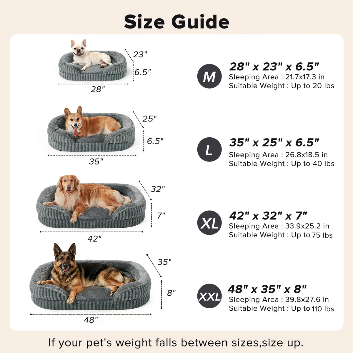 Washable 42" Orthopedic Dog Bed K86057