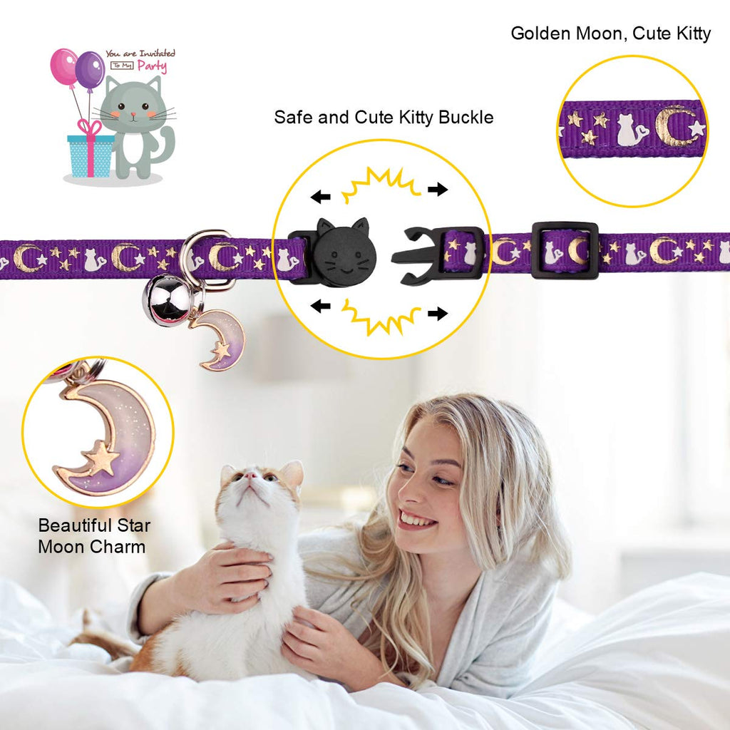 Breakaway Cat Collar with Bells 4PCS O816