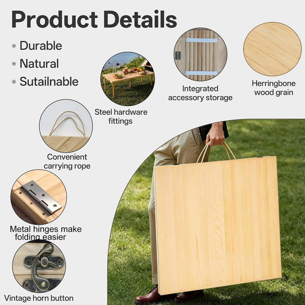 Wood Folding Picnic Table P401