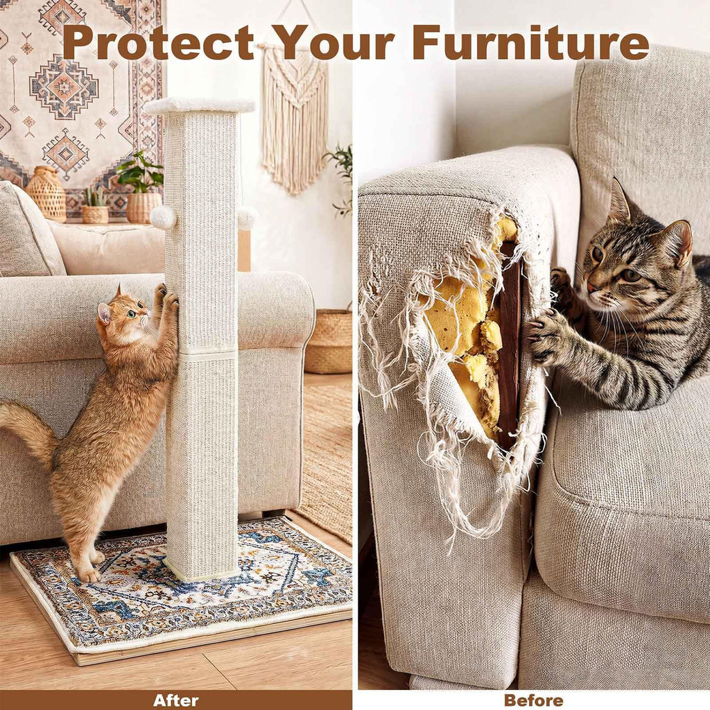 Tall Cat Scratching Post with Carpet I21984