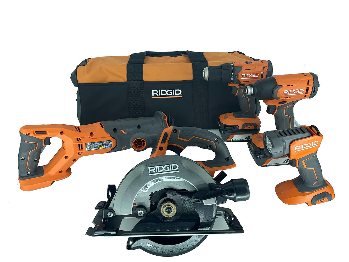 18V Lithium-Ion Cordless 5-Tool Kit with 4.0 Ah Batteries and Charger Q934