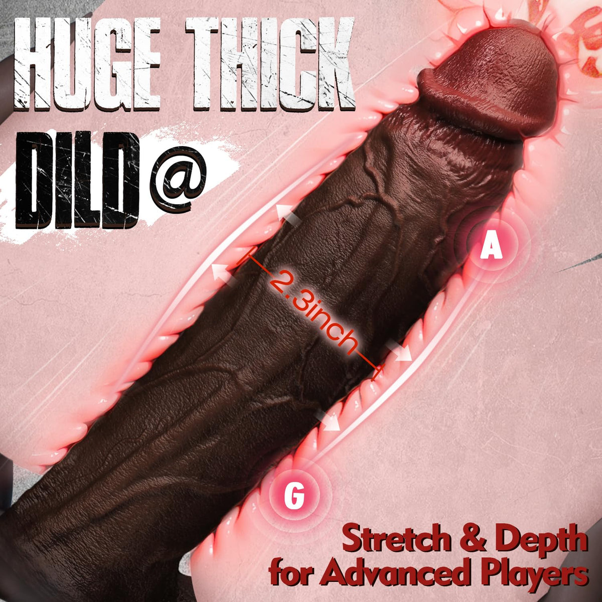 13 Inch Thick Black Dildo U817