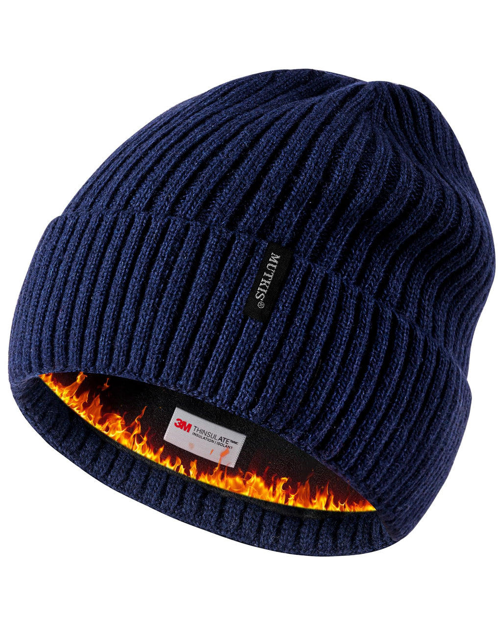 Merino Wool Knit Beanie Hat V822