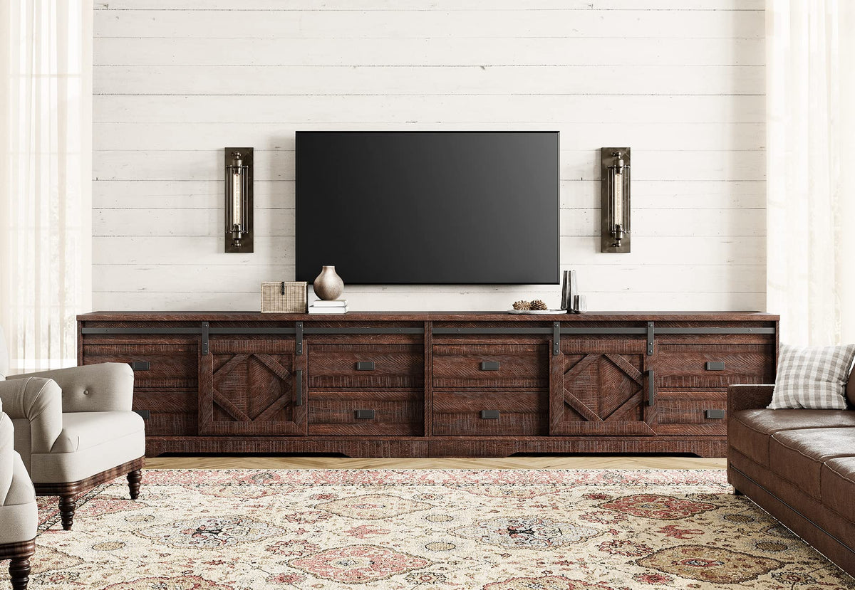 60 inch Farmhouse TV Stand with Drawers & Storage Cabinet S54442