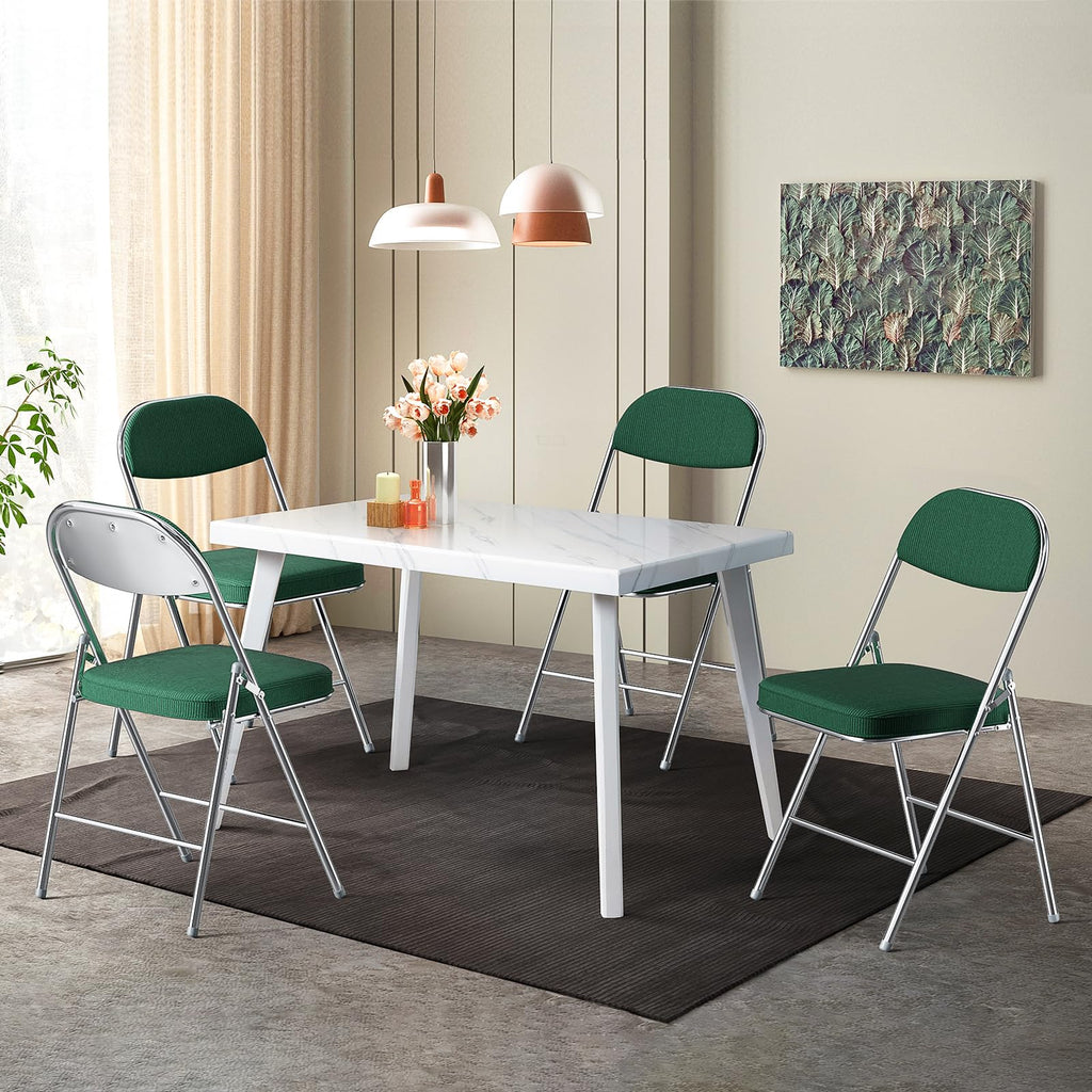 2 Pack Olive Green Folding Chairs with Padded Seat R61237