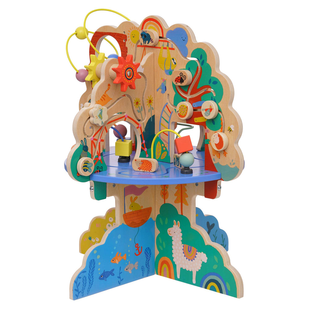 Wooden Toddler Activity Center with Bead Runs N6570