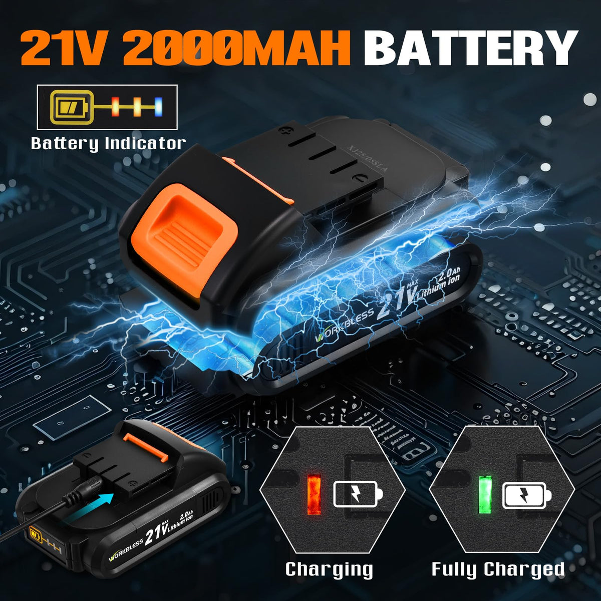 21V Cordless Drill Set with Battery Charger Y205878