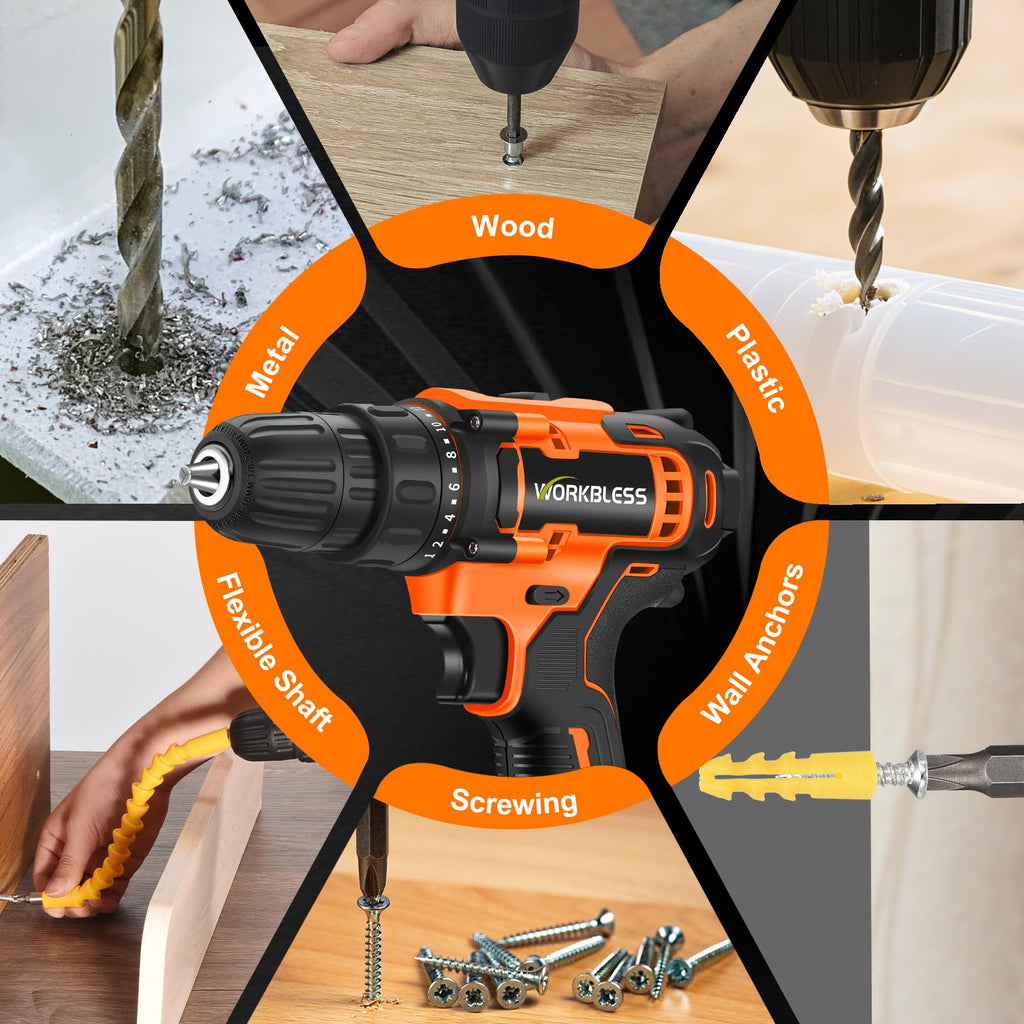 21V Cordless Drill Set with Battery Charger Y205878