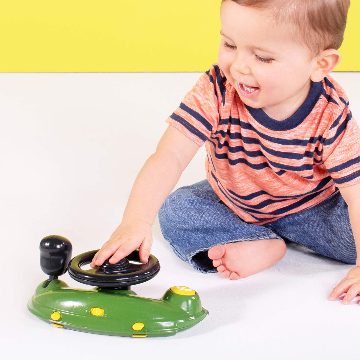 Green Baby Activity Center & Push Walker with Steering Wheel Toy F445516