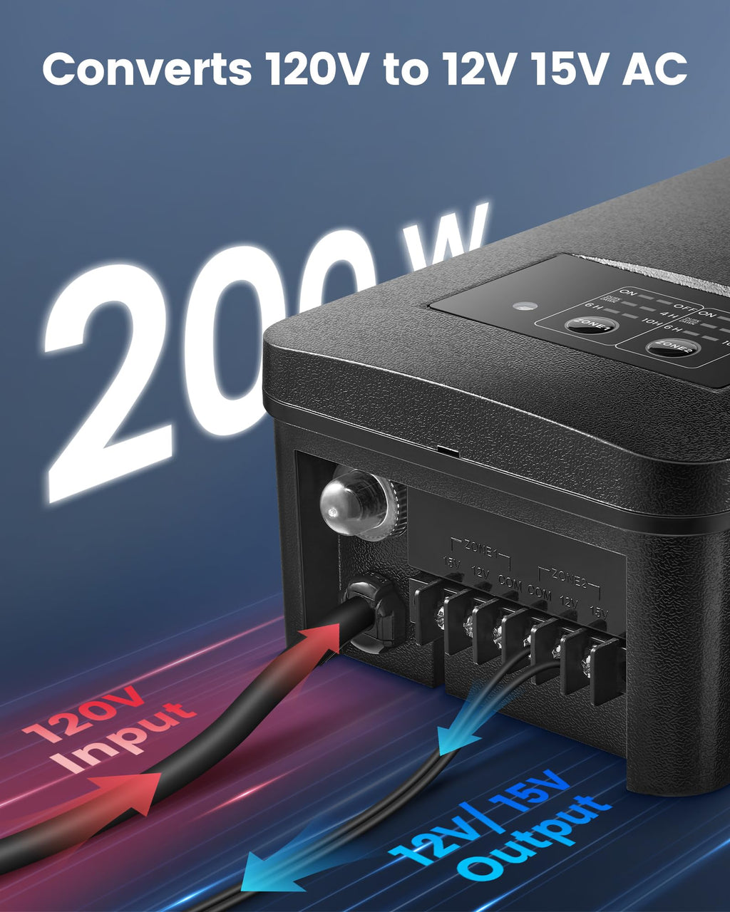 200W Low Voltage Landscape Transformer I631361