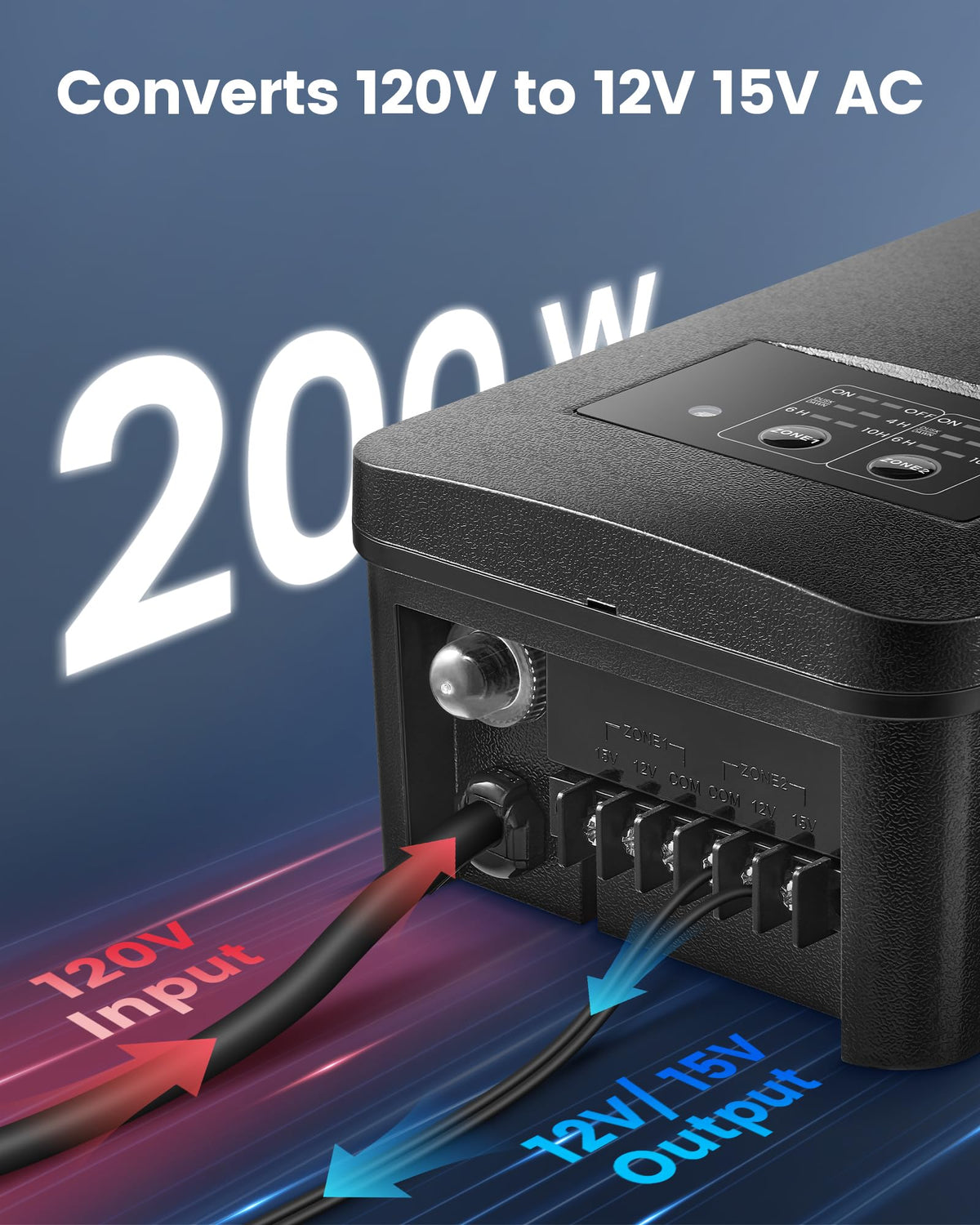 200W Low Voltage Landscape Transformer I631361